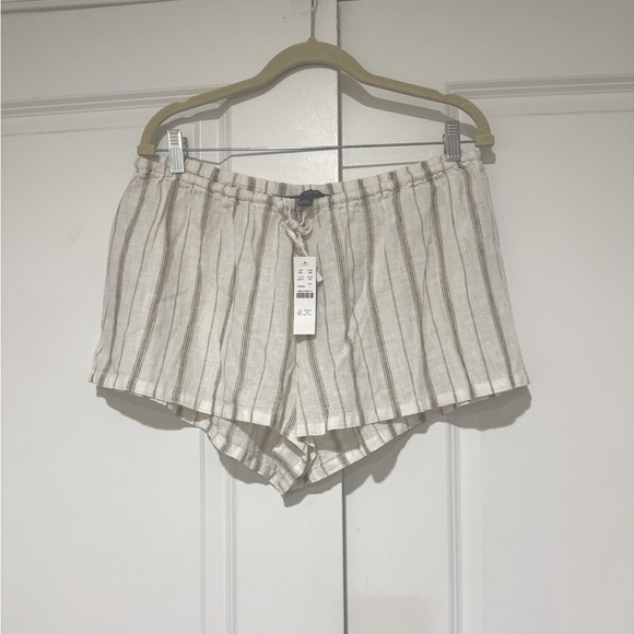J Crew NWT Featherweight linen-blend beach short in stripe SZ L - Picture 5 of 7